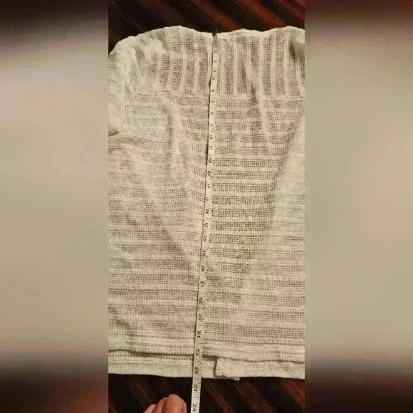 Jones New York SignatureWoman White Open Crochet Knit 3/4 Sleeve Cardigan Sz 1X - Picture 12 of 12